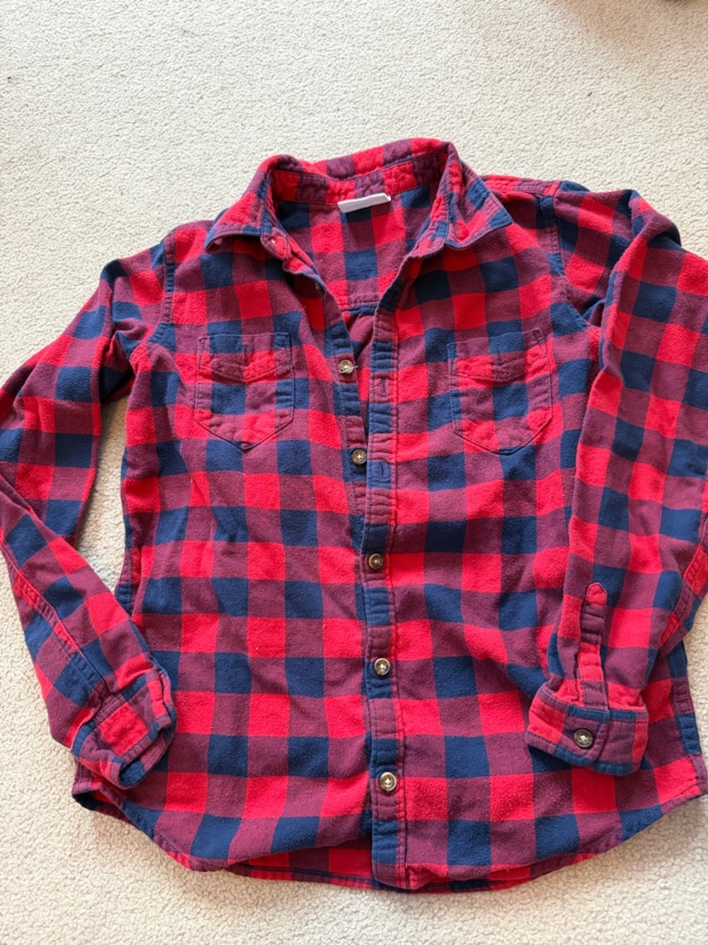 Sz 10 Hanna Andersson Flannel Button Down